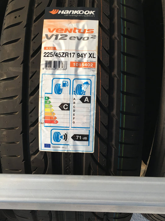 225/45/17 HANKOOK